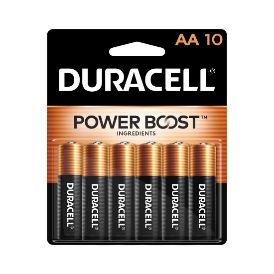 Picture of Duracell Coppertop AA Alkaline Batteries, Pack Of 10