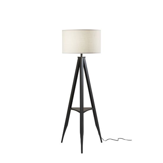 Picture of Adesso Warren Shelf Floor Lamp, 61-1/2inH, Off-White/Black