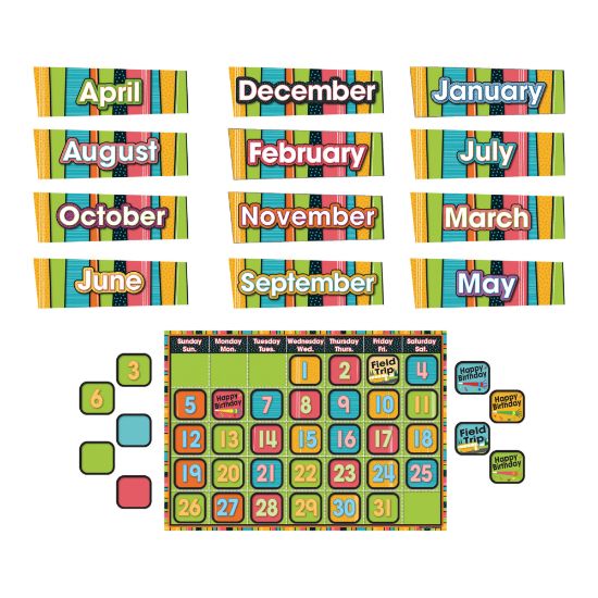 Picture of Carson-Dellosa Calendar Bulletin Board Set, Stylin Stripes, Grades Pre-K - 8