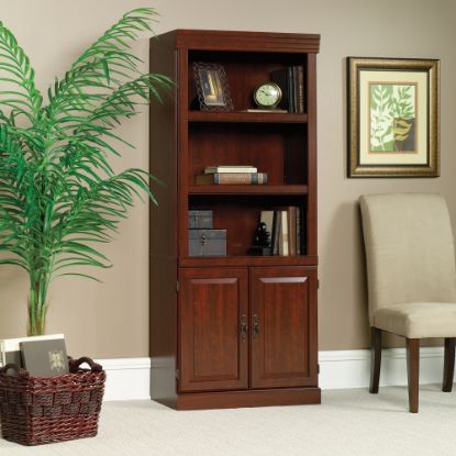 Picture of Sauder Heritage Hill 71 1/4inH 3-Shelf Traditional Bookcase, Cherry/Dark Finish