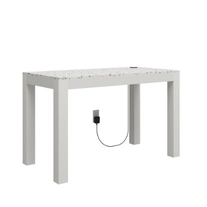 Picture of Ameriwood Home Astor 48inW Computer Desk With Wireless Charger, White