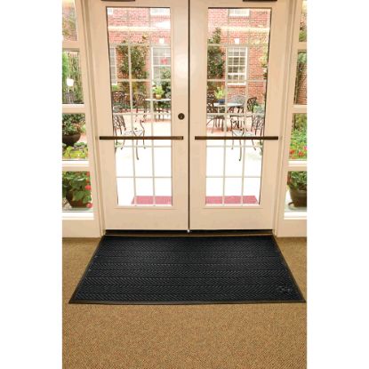 Picture of M+A Matting WaterHog Floor Mat, Max Herringbone, 4ft x 10ft, Black