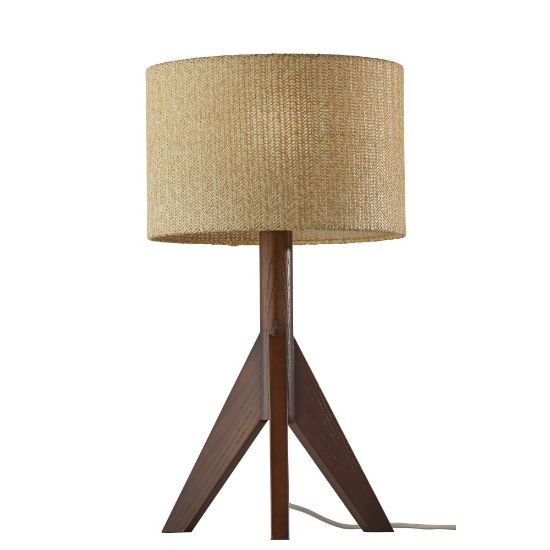 Picture of Adesso Eden Table Lamp, 23-1/2inH, Brown Shade/Walnut Base