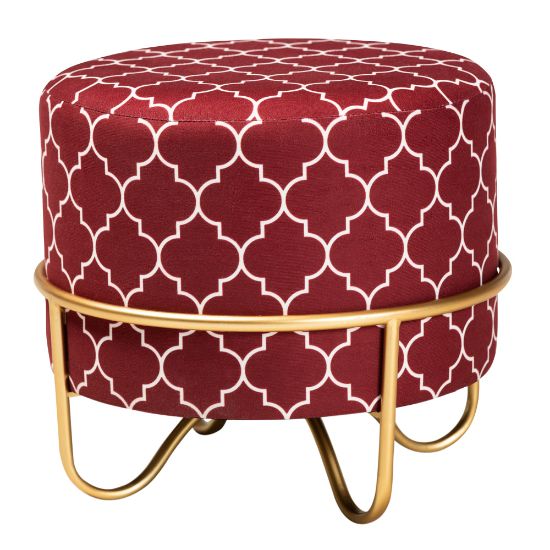 Picture of Baxton Studio Candice Ottoman, Red