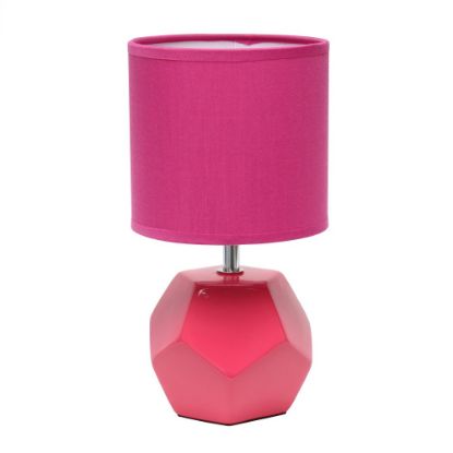 Picture of Simple Designs Round Prism Mini Table Lamp, 10-7/16inH, Pink