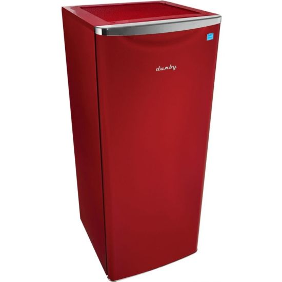 Picture of Danby 11 cu.ft. Contemporary Classic Apartment Size Refrigerator - 11 ft� - Reversible - 11 ft� Net Refrigerator Capacity - Red - Metal - Freestanding - LED Light