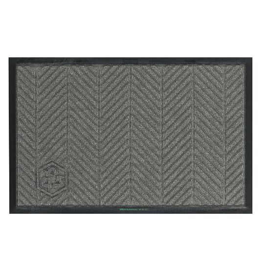 Picture of M+A Matting WaterHog Floor Mat, Max Herringbone, 3ft x 10ft, Gray Ash