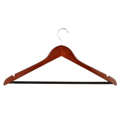 Picture of Honey-Can-Do Suit Hangers, 9inH x 1/2inW x 17 3/4inD, Cherry, Pack Of 24