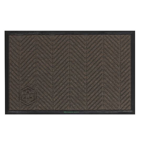 Picture of M+A Matting WaterHog Floor Mat, Max Herringbone, 4ft x 6ft, Chestnut Brown