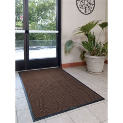 Picture of M+A Matting WaterHog Floor Mat, Max Herringbone, 3ft x 10ft, Chestnut Brown