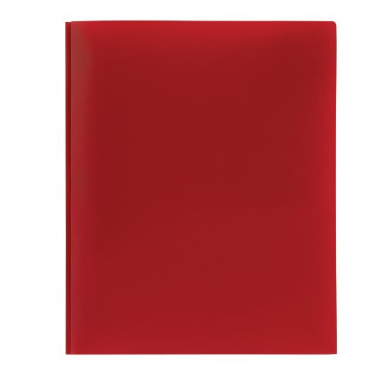 Picture of Office Depot Brand Poly 2-Pocket Portfolio With Fasteners, Red