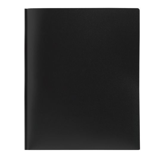 Picture of Office Depot Brand Poly 2-Pocket Portfolio With Fasteners, Black