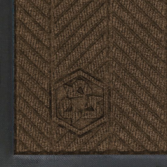 Picture of M+A Matting WaterHog Floor Mat, Max Herringbone, 4ft x 10ft, Chestnut Brown