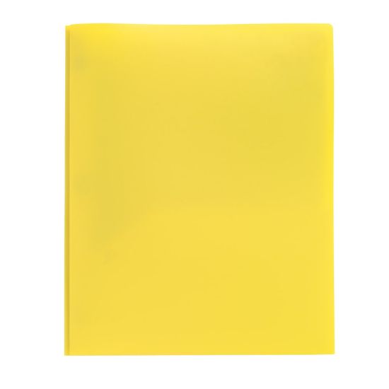 Picture of Office Depot Brand Poly 2-Pocket Portfolio With Fasteners, Yellow