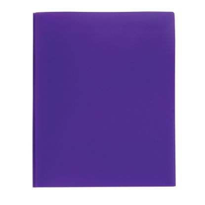 Picture of Office Depot Brand Poly 2-Pocket Portfolio With Fasteners, Purple