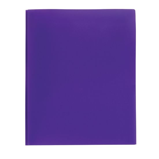 Picture of Office Depot Brand Poly 2-Pocket Portfolio With Fasteners, Purple