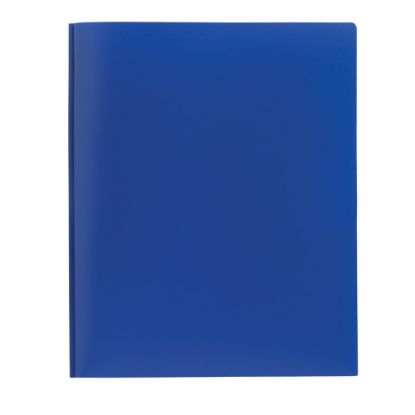 Picture of Office Depot Brand Poly 2-Pocket Portfolio With Fasteners, Blue