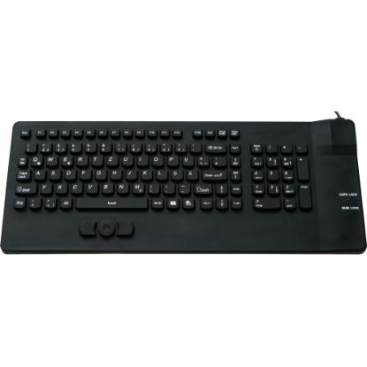 Picture of DSI Waterproof IP68 WIRED KEYBOARD WITH INTEGRATED MOUSE POINTER - Cable Connectivity - USB Interface - 102 Key - TouchPad - Windows - Black