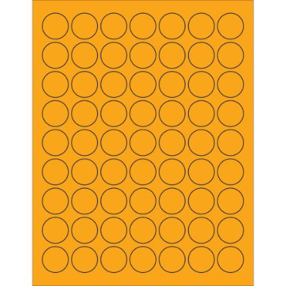 Picture of Tape Logic Labels, LL191OR, Circle, 1in, Fluorescent Orange, Case Of 6,300