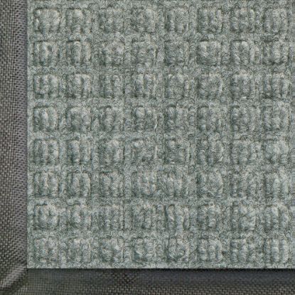 Picture of M+A Matting WaterHog Squares Classic Floor Mat, 4ft x 6ft, Medium Gray