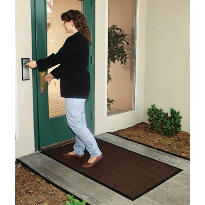 Picture of M+A Matting WaterHog Squares Classic Floor Mat, 6ft x 20ft, Dark Brown