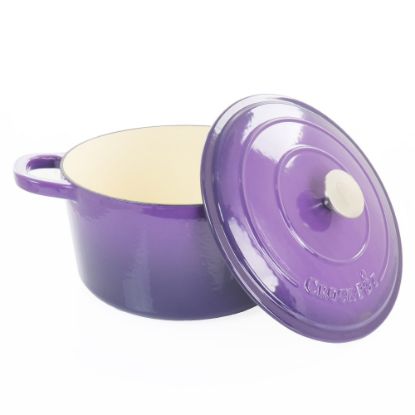 Picture of Crock-Pot Artisan 2-Piece Enameled Cast Iron Dutch Oven, 7 Quarts, Lavender