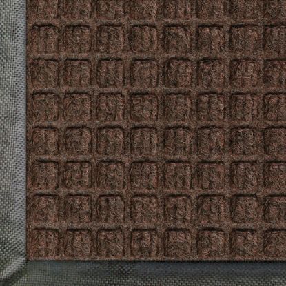 Picture of M+A Matting WaterHog Squares Classic Floor Mat, 3ft x 5ft, Dark Brown