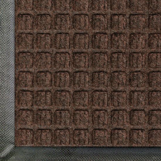 Picture of M+A Matting WaterHog Squares Classic Floor Mat, 3ft x 5ft, Dark Brown