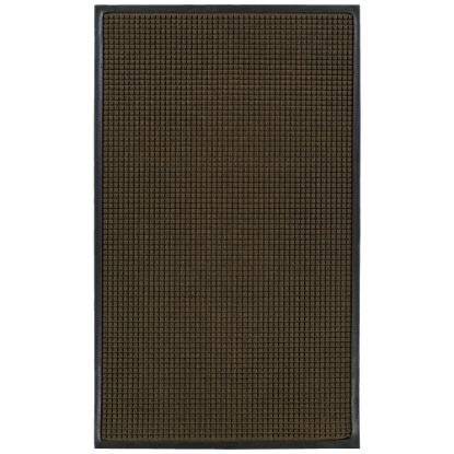 Picture of M+A Matting WaterHog Squares Classic Floor Mat, 3ft x 10ft, Dark Brown