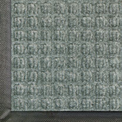 Picture of M+A Matting WaterHog Squares Classic Floor Mat, 4ft x 10ft, Medium Gray