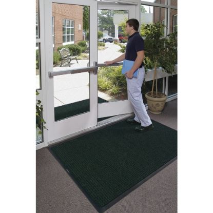 Picture of M+A Matting WaterHog Squares Classic Floor Mat, 4ft x 6ft, Evergreen