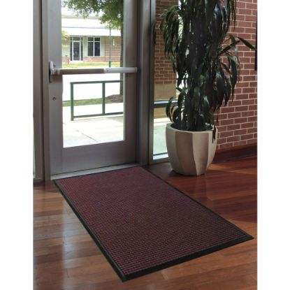 Picture of M+A Matting WaterHog Squares Classic Floor Mat, 3ft x 10ft, Bordeaux