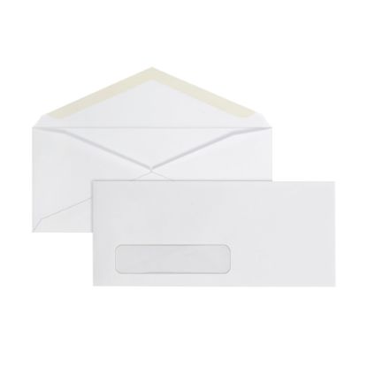 Picture of Office Depot Brand #10 Envelopes, Left Window, 30% Recycled, Gummed Seal, White, Box Of 250