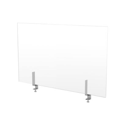 Picture of MARVEL Panel Extension PPE Shield With Antimicrobial Protection, 25-1/2in x 42in, Silver/Clear