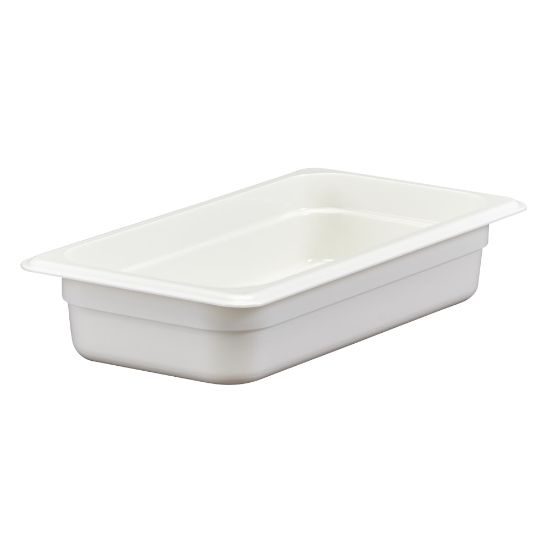 Picture of Cambro Camwear GN 1/3 Size 2in Food Pans, 2inH x 7inW x 12-3/4inD, White, Set Of 6 Pans