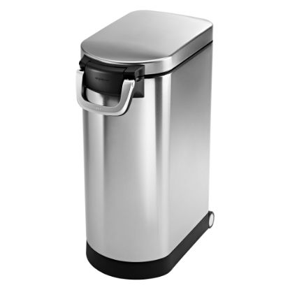 Picture of simplehuman Pet Food Can, 1,183.5 Oz, Brushed Silver