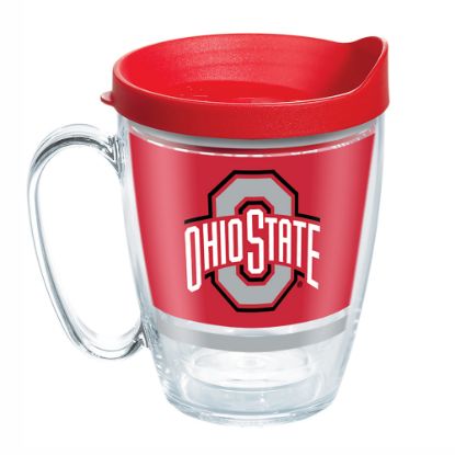 Picture of Tervis NCAA Legend Coffee Mug With Lid, 16 Oz, Ohio State Buckeyes