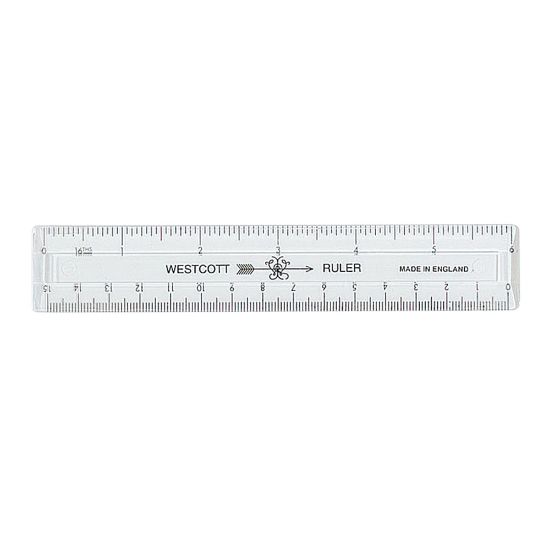 Picture of Acme Durable Plastic 6in Clear Ruler