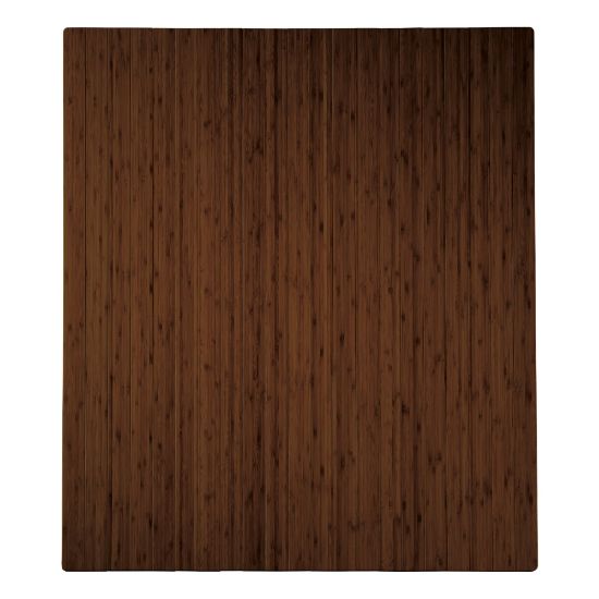 Picture of Realspace Bamboo Chair Mat, 36in x 48in, Brown