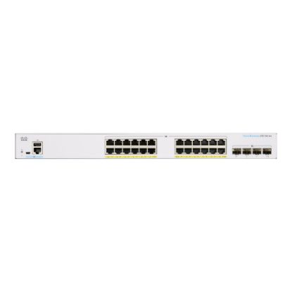 Picture of Cisco 250 CBS250-24T-4X Ethernet Switch - 24 Ports - Manageable - 2 Layer Supported - Modular - 27.54 W Power Consumption - Optical Fiber, Twisted Pair - Rack-mountable - Lifetime Limited Warranty