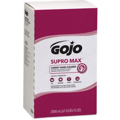 Picture of Gojo Supro Max Cherry Hand Cleaner - Cherry Scent - 67.6 fl oz (2 L) - Adhesive Remover, Soil Remover - Hand - Tan - 1 Each