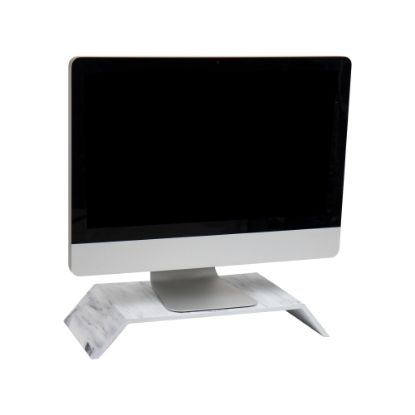 Picture of Mind Reader Monitor Stand, Resin, 3inH x 18-1/4inW x 9inD, White