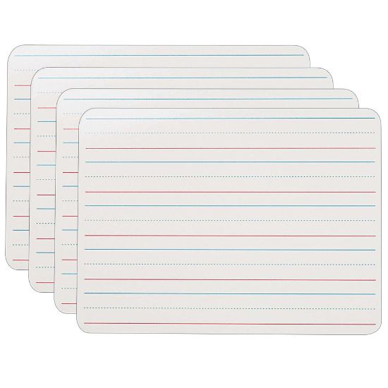 Picture of Flipside 2-Sided Dry-Erase Boards, 9in x 12in, Plain/Ruled, Pack Of 4 Boards