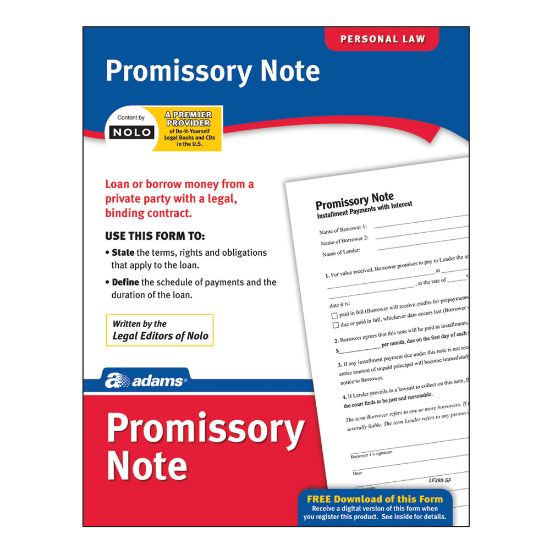 Picture of Adams Promissory Note