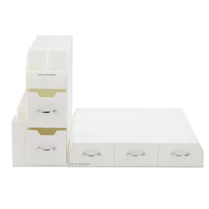 Picture of Mind Reader Single Serve Coffee Pod Drawer and Cup Condiment Set, 2 Pcs, 11-3/20inH x 11-1/4inW x 5-7/20inD, White