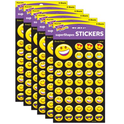 Picture of Trend superShapes Stickers, Emoji Cheer, 336 Stickers Per Pack, Set Of 6 Packs