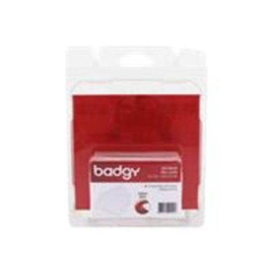 Picture of Badgy - Polyvinyl chloride (PVC) - 20 mil - white - 100 card(s) cards - for Badgy 100, 200, 1st Generation