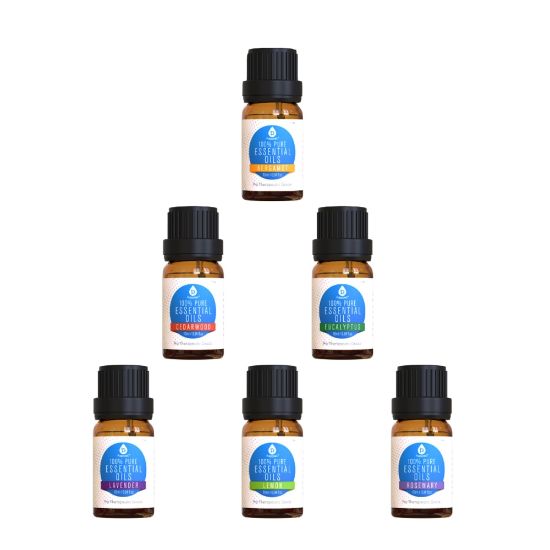 Picture of Pursonic Essential Aroma Oil Blends, Assorted Scents, 10 mL, Pack Of 6 Scents