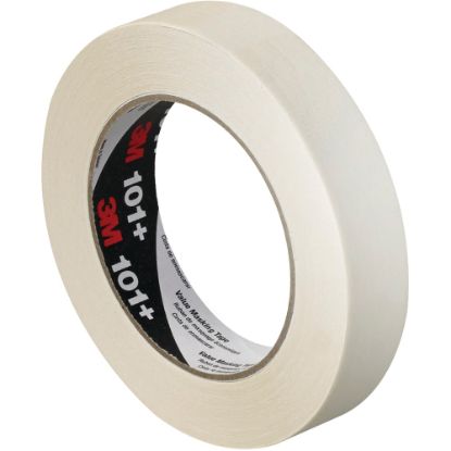 Picture of 3M 101+ Masking Tape, 3in Core, 1in x 180ft, Tan, Case Of 12