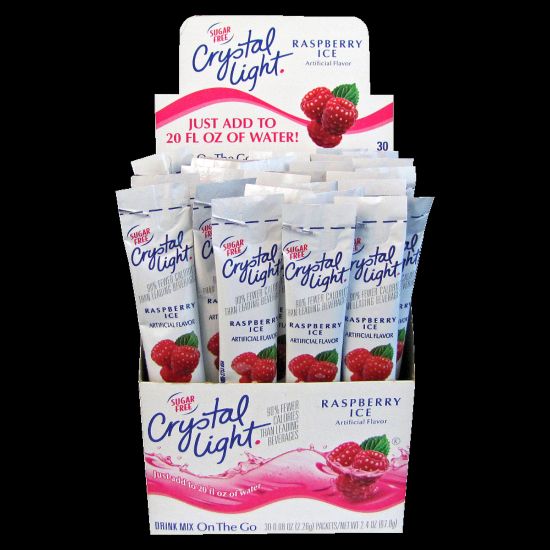 Picture of Crystal Light On The Go Mix Sticks, Raspberry, Box Of 30 Packets